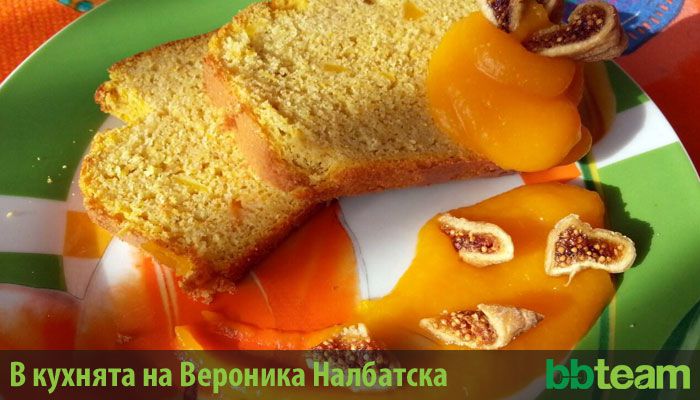 Кекс от царевично брашно, тиква и кокосово мляко